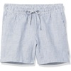 image:imageAmazon Essentials Womens 5 Inseam Drawstring Elastic Waist Linen Blend Summer ShortsWhite Stripe