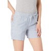 image:imageAmazon Essentials Womens 5 Inseam Drawstring Elastic Waist Linen Blend Summer ShortsWhite Stripe