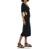 image:imageAmazon Essentials Womens Fine Rib V Neck Side CutOut Midi Dress Previously Daily RitualBlack
