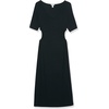 image:imageAmazon Essentials Womens Fine Rib V Neck Side CutOut Midi Dress Previously Daily RitualBlack