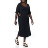 image:imageAmazon Essentials Womens Fine Rib V Neck Side CutOut Midi Dress Previously Daily RitualBlack
