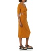 image:imageAmazon Essentials Womens Fine Rib V Neck Side CutOut Midi Dress Previously Daily RitualDark Caramel