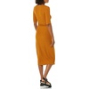 image:imageAmazon Essentials Womens Fine Rib V Neck Side CutOut Midi Dress Previously Daily RitualDark Caramel