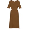 image:imageAmazon Essentials Womens Fine Rib V Neck Side CutOut Midi Dress Previously Daily RitualDark Olive