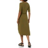 image:imageAmazon Essentials Womens Fine Rib V Neck Side CutOut Midi Dress Previously Daily RitualDark Olive