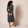 image:imageAmazon Essentials Womens Lightweight Georgette Long Sleeve VNeck Midi Dress Available in Plus SizeBlack  Bouquet Floral