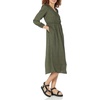 image:imageAmazon Essentials Womens Lightweight Georgette Long Sleeve VNeck Midi Dress Available in Plus SizeDark Olive  Abstract Animal
