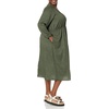 image:imageAmazon Essentials Womens Lightweight Georgette Long Sleeve VNeck Midi Dress Available in Plus SizeDark Olive  Abstract Animal