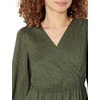 image:imageAmazon Essentials Womens Lightweight Georgette Long Sleeve VNeck Midi Dress Available in Plus SizeDark Olive  Abstract Animal