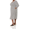 image:imageAmazon Essentials Womens Lightweight Georgette Long Sleeve VNeck Midi Dress Available in Plus SizeEspresso  Leopard