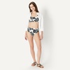 image:imageAmazon Essentials Womens Scoop Neck Swim Crop TopCream Black Floral