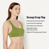 image:imageAmazon Essentials Womens Scoop Neck Swim Crop TopOlive