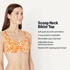 image:imageAmazon Essentials Womens Scoop Neck Swim Crop TopRust Orange Abstract Palms