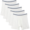 image:imageAmazon Essentials Mens Breathable Cotton Boxer Briefs TagFree Pack of 5White