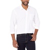 image:imageAmazon Essentials Mens RegularFit LongSleeve Casual Poplin Shirt Button Front Business Casual CollaredWhite