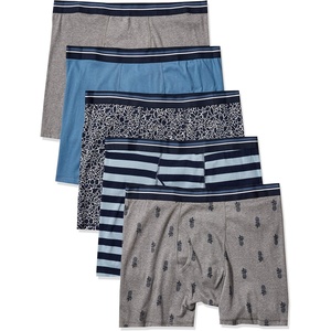 image:imageAmazon Essentials Mens Breathable Cotton Boxer Briefs TagFree Pack of 5Floral PrintPineappleStripe
