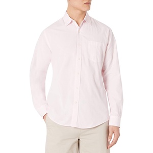 image:imageAmazon Essentials Mens RegularFit LongSleeve Casual Poplin Shirt Button Front Business Casual CollaredPink