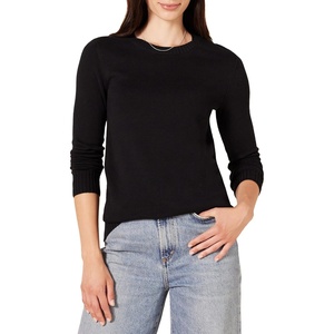 image:imageAmazon Essentials Womens 100 Cotton Crewneck Sweater Available in Plus SizeBlack