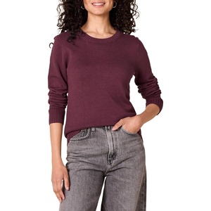 image:imageAmazon Essentials Womens 100 Cotton Crewneck Sweater Available in Plus SizeBurgundy