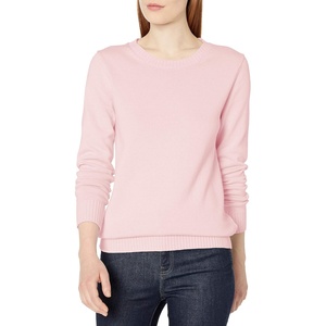 image:imageAmazon Essentials Womens 100 Cotton Crewneck Sweater Available in Plus SizeLight Pink