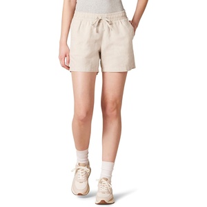 image:imageAmazon Essentials Womens 5 Inseam Drawstring Elastic Waist Linen Blend Summer ShortsEcru