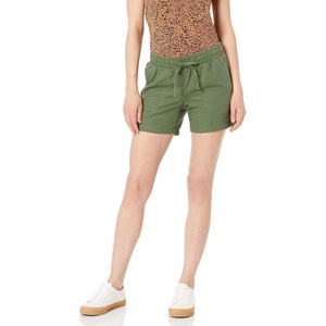 image:imageAmazon Essentials Womens 5 Inseam Drawstring Elastic Waist Linen Blend Summer ShortsMilitary Green