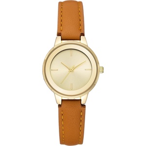 image:imageAmazon Essentials Womens Faux Leather Strap WatchBrownGold