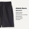 image:imageAmazon Essentials Boys Athletic Regular Fit Active Casual Shorts with Pockets MultipackSpace Dye Black