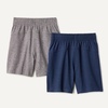 image:imageAmazon Essentials Boys Athletic Regular Fit Active Casual Shorts with Pockets MultipackSpace Dye Grey  Space Dye Navy