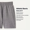 image:imageAmazon Essentials Boys Athletic Regular Fit Active Casual Shorts with Pockets MultipackSpace Dye Grey