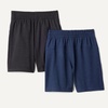 image:imageAmazon Essentials Boys Athletic Regular Fit Active Casual Shorts with Pockets MultipackSpace Dye Navy  Space Dye Black