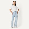 image:imageAmazon Essentials Girls Ultra Soft RelaxedFit Wide Leg Cargo JeansClassic Light Wash