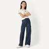 image:imageAmazon Essentials Girls Ultra Soft RelaxedFit Wide Leg Cargo JeansDark Wash