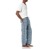 image:imageAmazon Essentials Mens Cotton Stretch Poplin Pant with Cotton Jersey TShirt Pajama SetBlue Palm LeafWhite