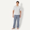 image:imageAmazon Essentials Mens Cotton Stretch Poplin Pant with Cotton Jersey TShirt Pajama SetCountry PlaidLight Grey Heather