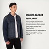 image:imageAmazon Essentials Mens Heavyweight Low Stretch RegularFit Denim Jacket with Chest Patch Pockets Shank Buttons Adjustable Side Tabs
