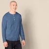 image:imageAmazon Essentials Mens LongSleeve Henley ShirtBlue Heather