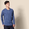 image:imageAmazon Essentials Mens LongSleeve Henley ShirtBlue Heather