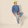 image:imageAmazon Essentials Mens LongSleeve Henley ShirtBlue Heather