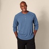 image:imageAmazon Essentials Mens LongSleeve Henley ShirtBlue Heather