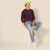 image:imageAmazon Essentials Mens LongSleeve Henley ShirtBurgundy