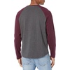 image:imageAmazon Essentials Mens LongSleeve Henley ShirtCharcoal HeatherBurgundy
