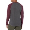 image:imageAmazon Essentials Mens LongSleeve Henley ShirtCharcoal HeatherBurgundy