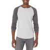 image:imageAmazon Essentials Mens LongSleeve Henley ShirtLight Heather GreyCharcoal Heather