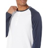 image:imageAmazon Essentials Mens LongSleeve Henley ShirtWhiteNavy