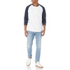 image:imageAmazon Essentials Mens LongSleeve Henley ShirtWhiteNavy