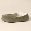 image:imageAmazon Essentials Mens Memory Foam Moccasin SlippersDark Olive Microsuede