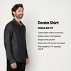 image:imageAmazon Essentials Mens RegularFit LongSleeve Denim Shirt Lightweight Cotton Chambray ButtonDownBlack Wash