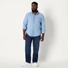 image:imageAmazon Essentials Mens RegularFit LongSleeve Denim Shirt Lightweight Cotton Chambray ButtonDownLight Indigo Wash