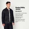 image:imageAmazon Essentials Mens Rigid Denim RelaxedFit Utility Jacket with PocketsRinse